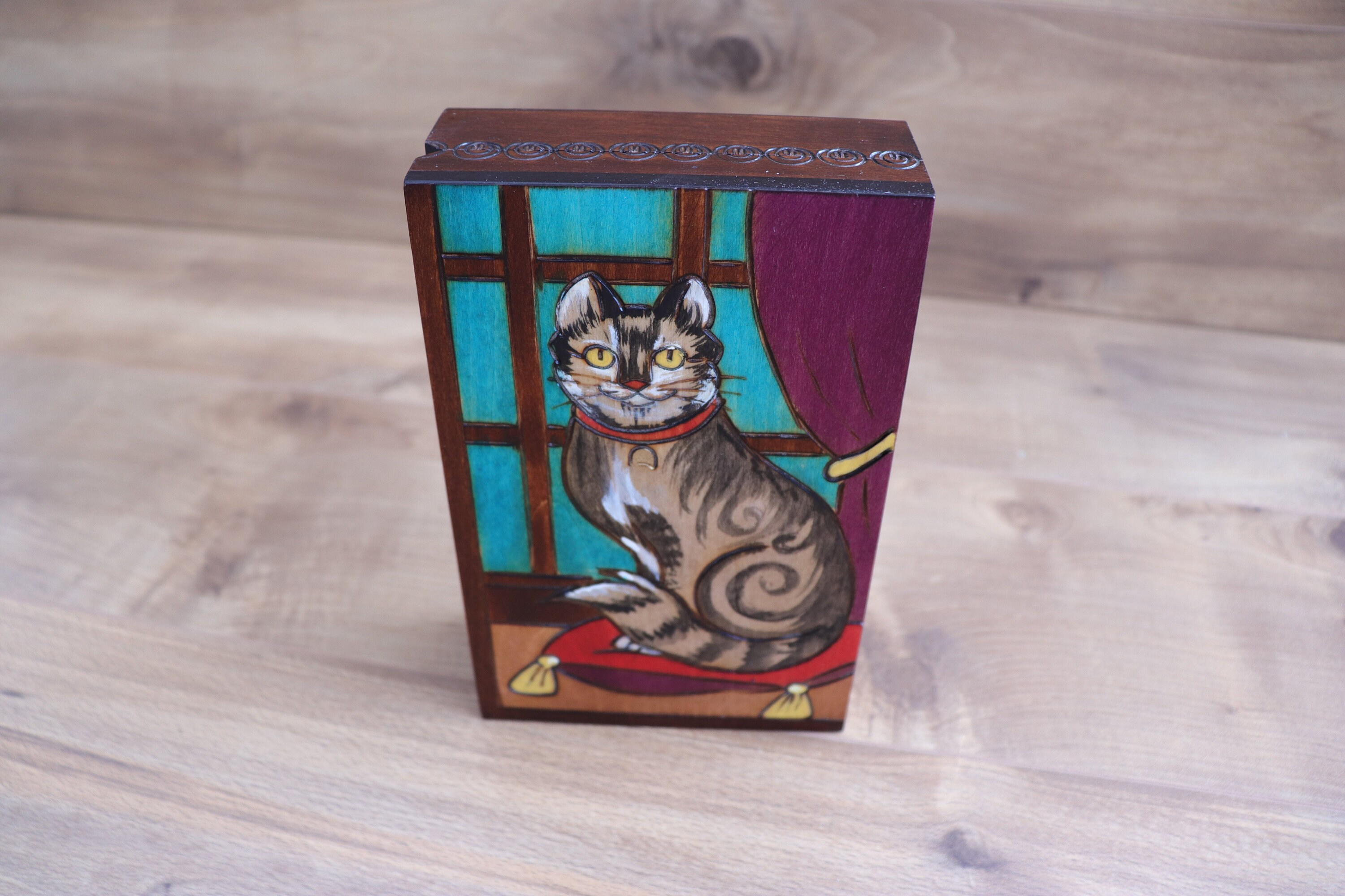 Cat Keepsake Box Etsy