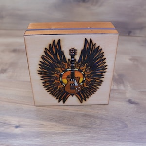 small guitar keepsake box/guitar pick holder