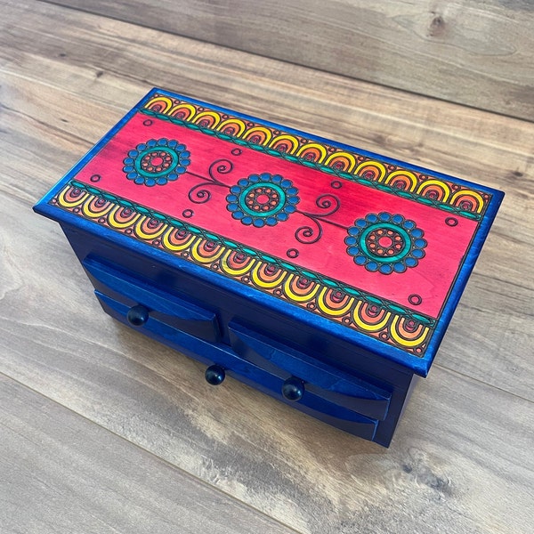 Wooden jewelry box/jewelry organizer/jewelry box handmade