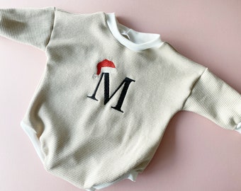 Christmas outfit, baby’s first Christmas, personalised Christmas sweater romper