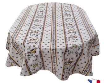 Moustier Red Oval Acrylic Coated Tablecloth