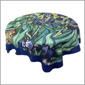 Van Gogh Iris Acrylic Coated Square Table Cloth  60x60