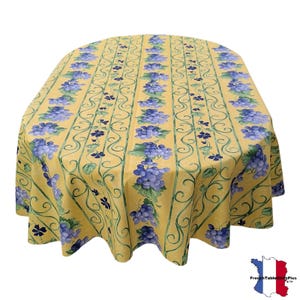 Raisin Oval Acrylic Coated Tablecloth