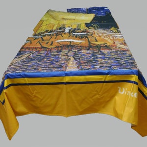 Van Gogh Cafe 100 percent Cotton Acrylic Coated Tablecloth