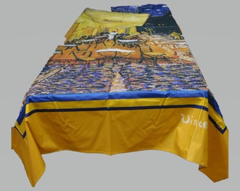 Van Gogh Cafe 100 percent Cotton Acrylic Coated Tablecloth