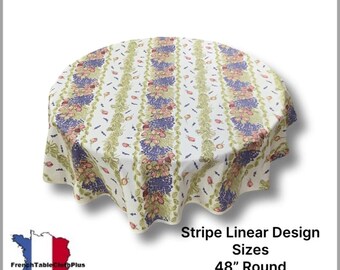 Rose Lavender Acrylic Coated Tablecloth