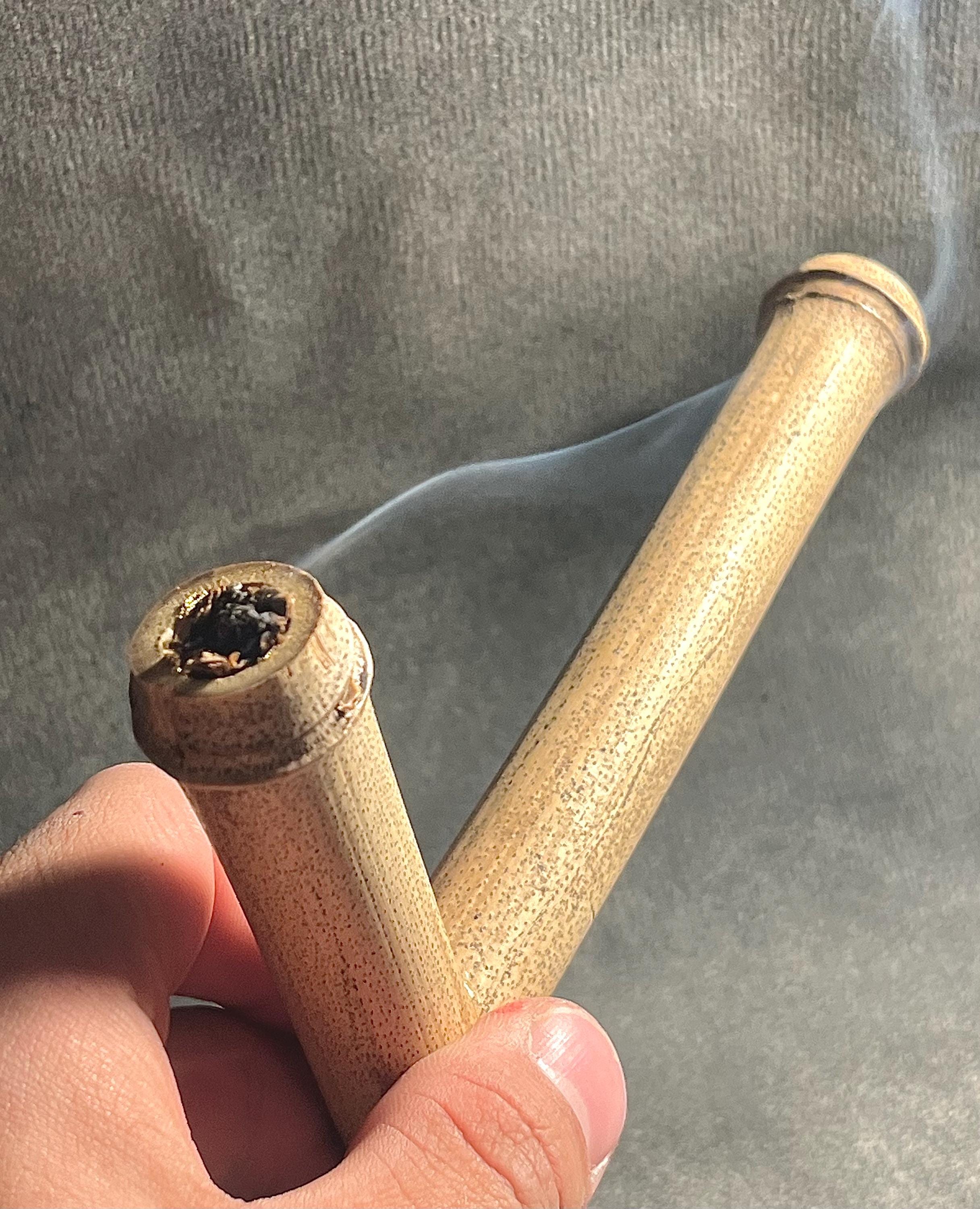 Elbow Bamboo Smoking Pipe