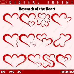 COEUR SVG, Svg de la Saint-Valentin, Svg en forme de coeur, coeur Clip Art, fichiers de coupe coeur, coeur Svg Bundle, fichiers pour Cricut