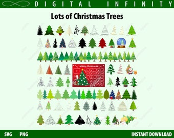 CHRISTMAS TREE SVG files for Cricut, Christmas Tree Clip Art Bundle