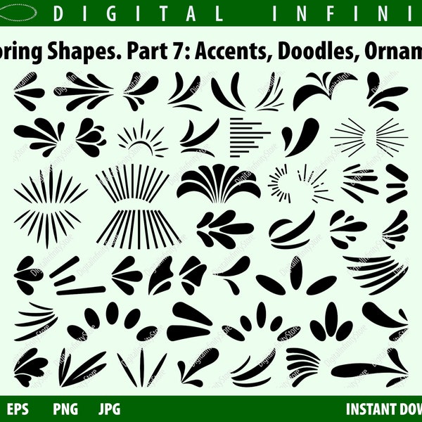 DECORATIVE ELEMENTS SVG, Decoration Svg, Text Divider Svg, Doodle Svg, Text Accents Svg, Ornaments Svg, Flourishes Svg, Files for Cricut