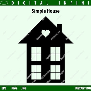 HOUSE SVG for Commercial Use, Simple House svg, House CLIPART, House Shape, Files for Cricut