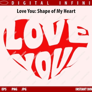 AMOR SVG, CORAZÓN Svg, Te amo Svg, Día de San Valentín Svg, Archivos para Cricut