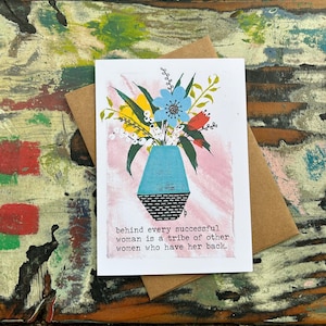 Friendship Card- tribe of women who have your back- Padgettcovidart