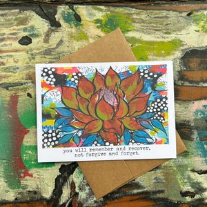 Break up card- You will remember and recover, not forgive and forget-  Padgettcovidart