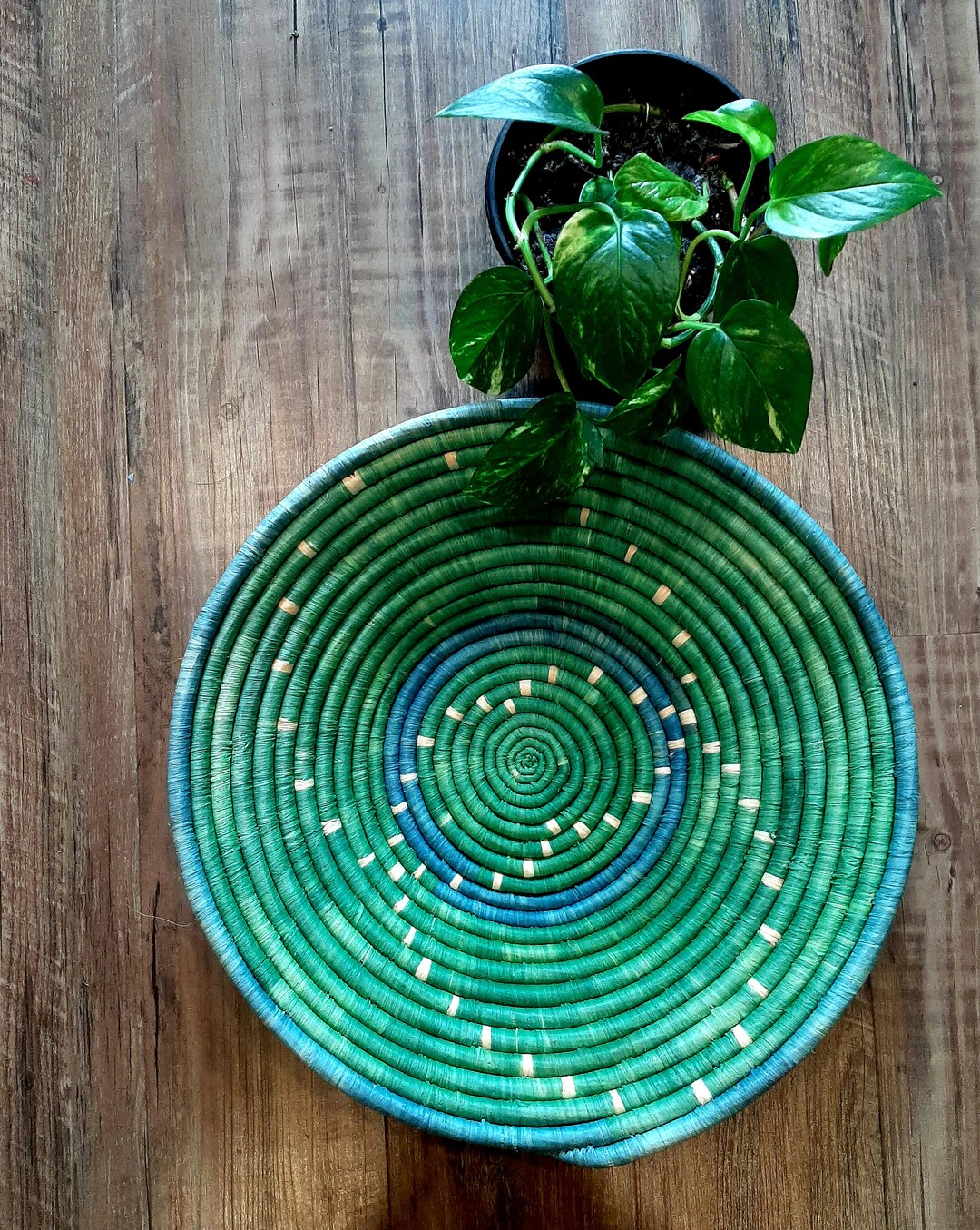 Bohemian Vintage Wickers Wall Basket Southwestern African Wall Etsy