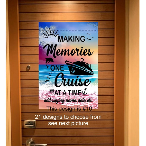 Custom magnetic cruise Ship door decoration, personalized cruise door magnet sign, stateroom cruise door banner, caribbean Cruising vacation