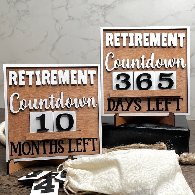 Retirement Calendar Etsy