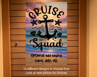 Custom magnetic cruise Ship door decoration, personalized cruise door magnet sign, stateroom cruise door banner, caribbean Cruising vacation
