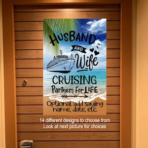 Custom magnetic cruise Ship door decoration, personalized cruise door magnet sign, stateroom cruise door banner, caribbean Cruising vacation