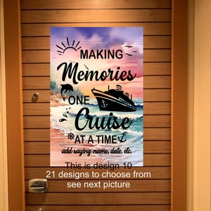 Custom magnetic cruise Ship door decoration, personalized cruise door magnet sign, stateroom cruise door banner, caribbean Cruising vacation