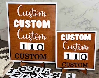 Personalized Wood Countdown Sign, Create Your Own Custom Tracker Calendar Sign, Gift For Everyone