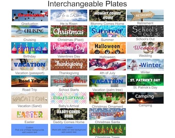interchangeable wood countdown sign name plates, Signs at kristacustomshop, personalized calendar for special occasions, gift for kids