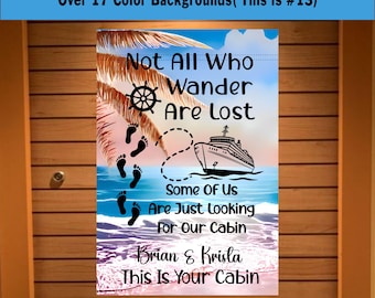 Personalized Cruise Door Decor, Funny Magnetic Banner, Cabin Sign