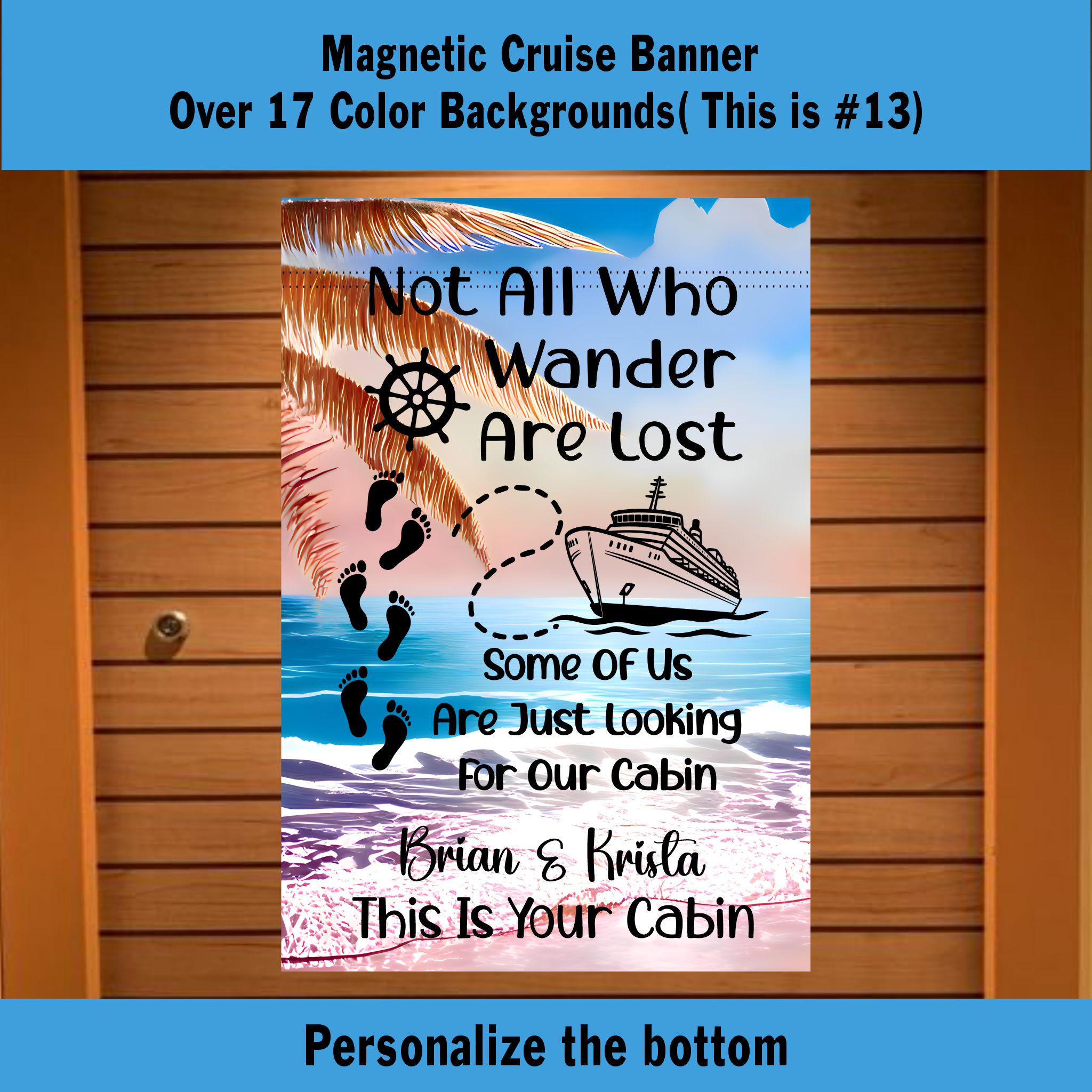 Personalized Cruise Door Decor, Funny Magnetic Banner, Cabin Sign - Etsy