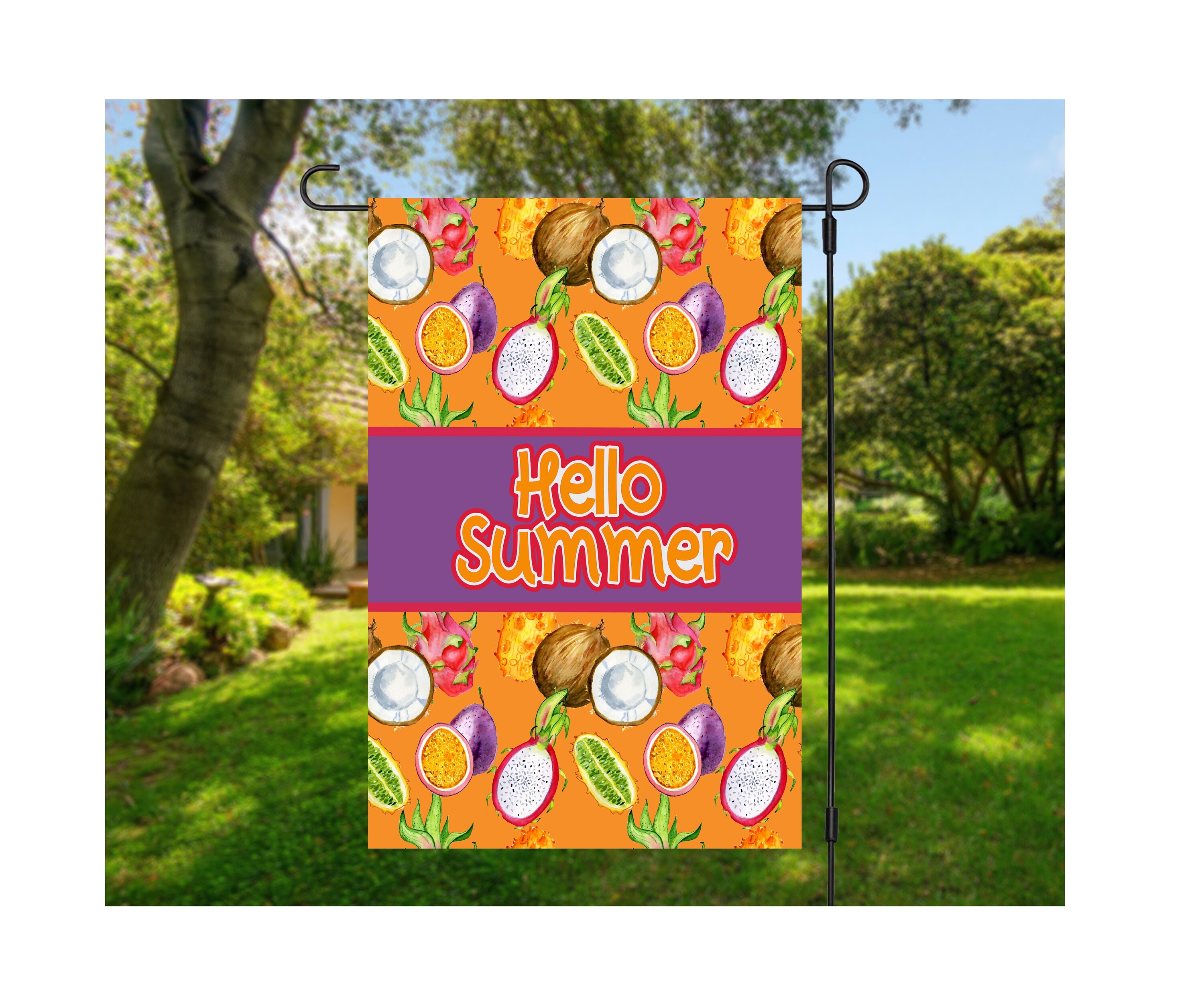 Flag Garden Flag Summer Garden Flag Fruit Garden Flag Yard Etsy UK