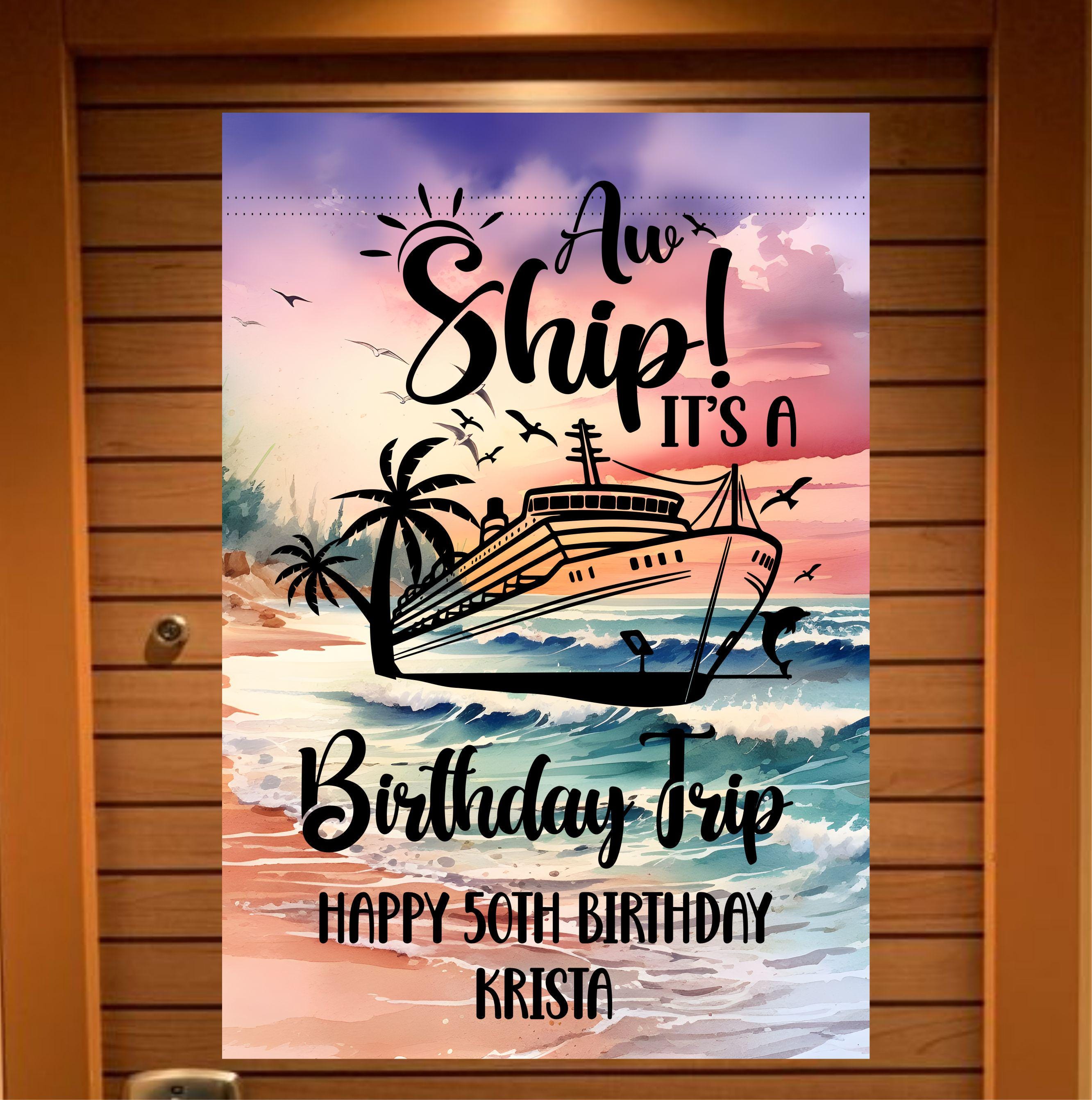Magnetic Cruise Ship Door Decoration, Personalized AW Ship It's a