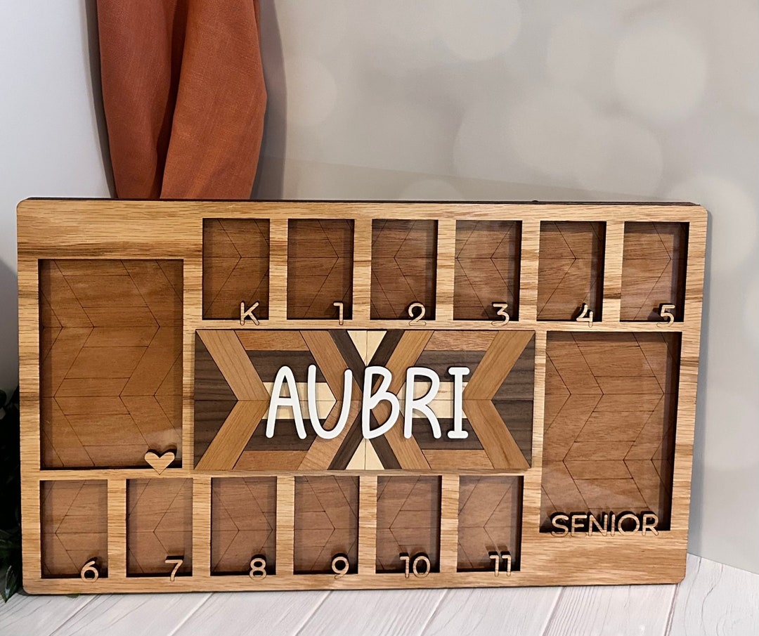 Personalized School Years Picture Frame K-12, Custom Kids Name School ...