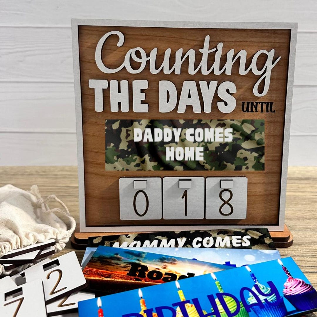 Deployment Countdown Sign, Military Dad Homecoming Calendar ...