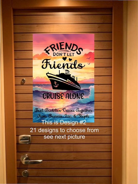 Cruise Door Decor, Personalized Keepsake for Your Cabin Door, Gift for Cruiser, Custom Magnetic Banner