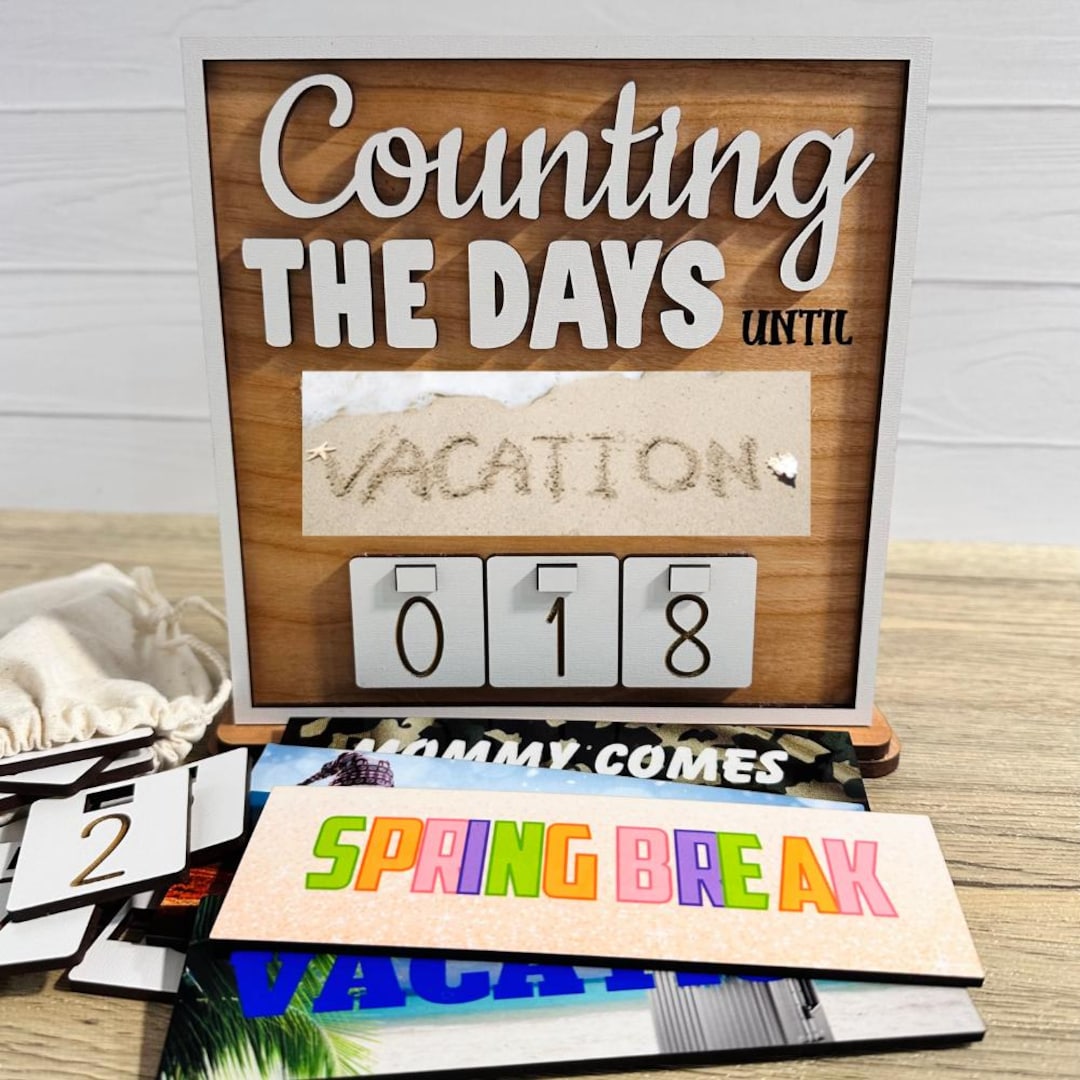 Countdown Plates Vacation Countdown Sign All Occasions, Holiday & Event Count Down ...