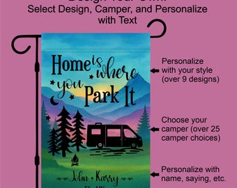 Personalized Camper Garden Flag, Custom Campsite Decor, Gift For Camper, Outside Camp Decoration