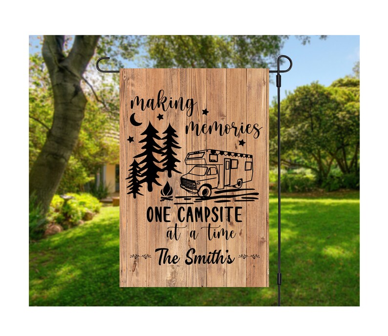 Custom Camping Flag Personalized Camping Sign Camping Etsy Canada