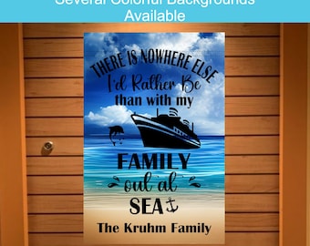 Cruise Ship Door Decoration, Personalized Magnetic Sign for Family Celebration at Sea, Cruising Gift