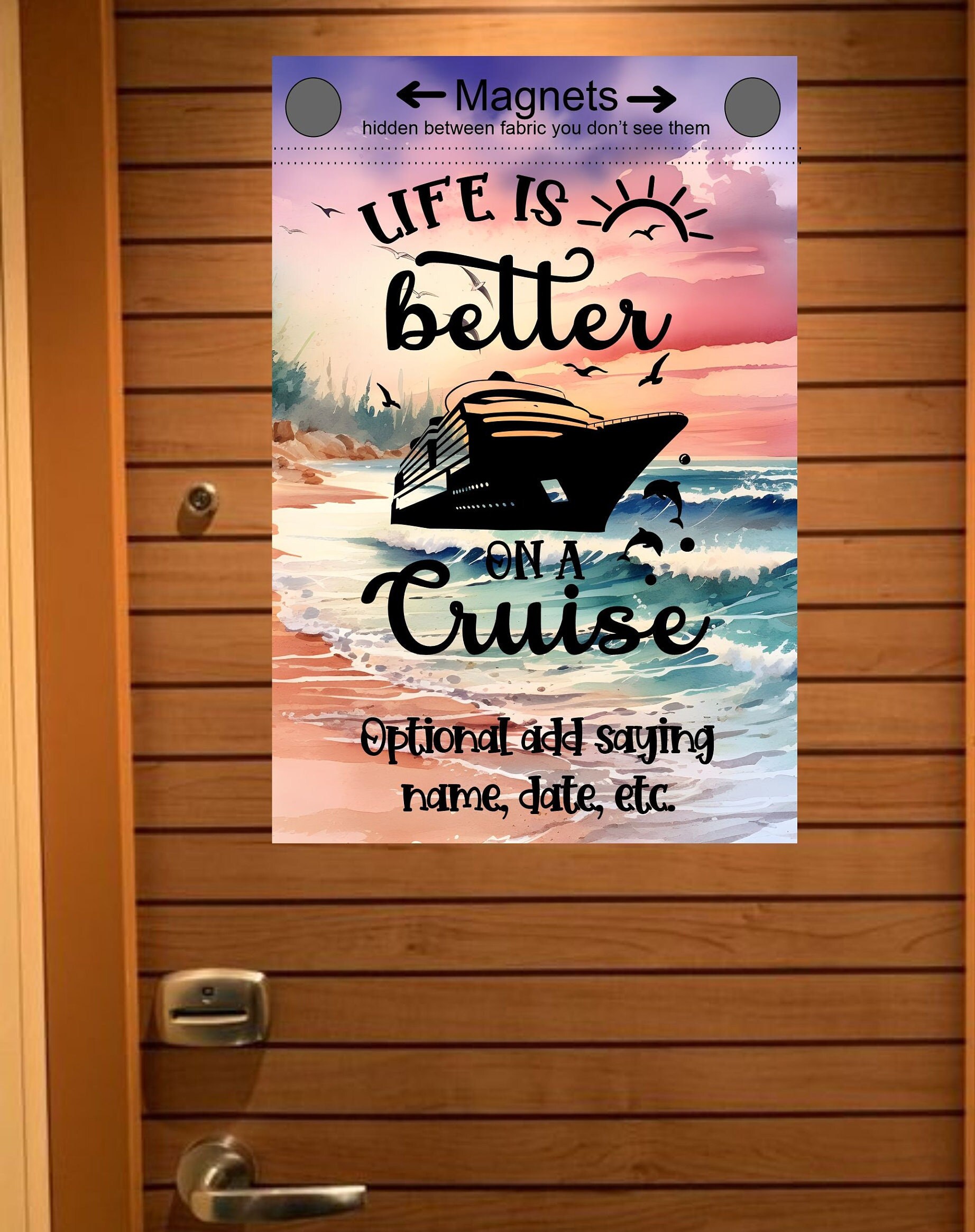Custom Magnetic Cruise Ship Door Decoration, Personalized Cruise Door