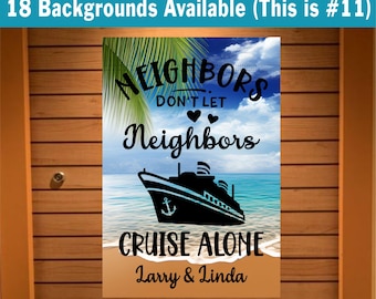 Cruise Door Decoration, Gift for Cruiser, Custom Magnetic Cruising Banner, Personalized Keepsake Cabin Door