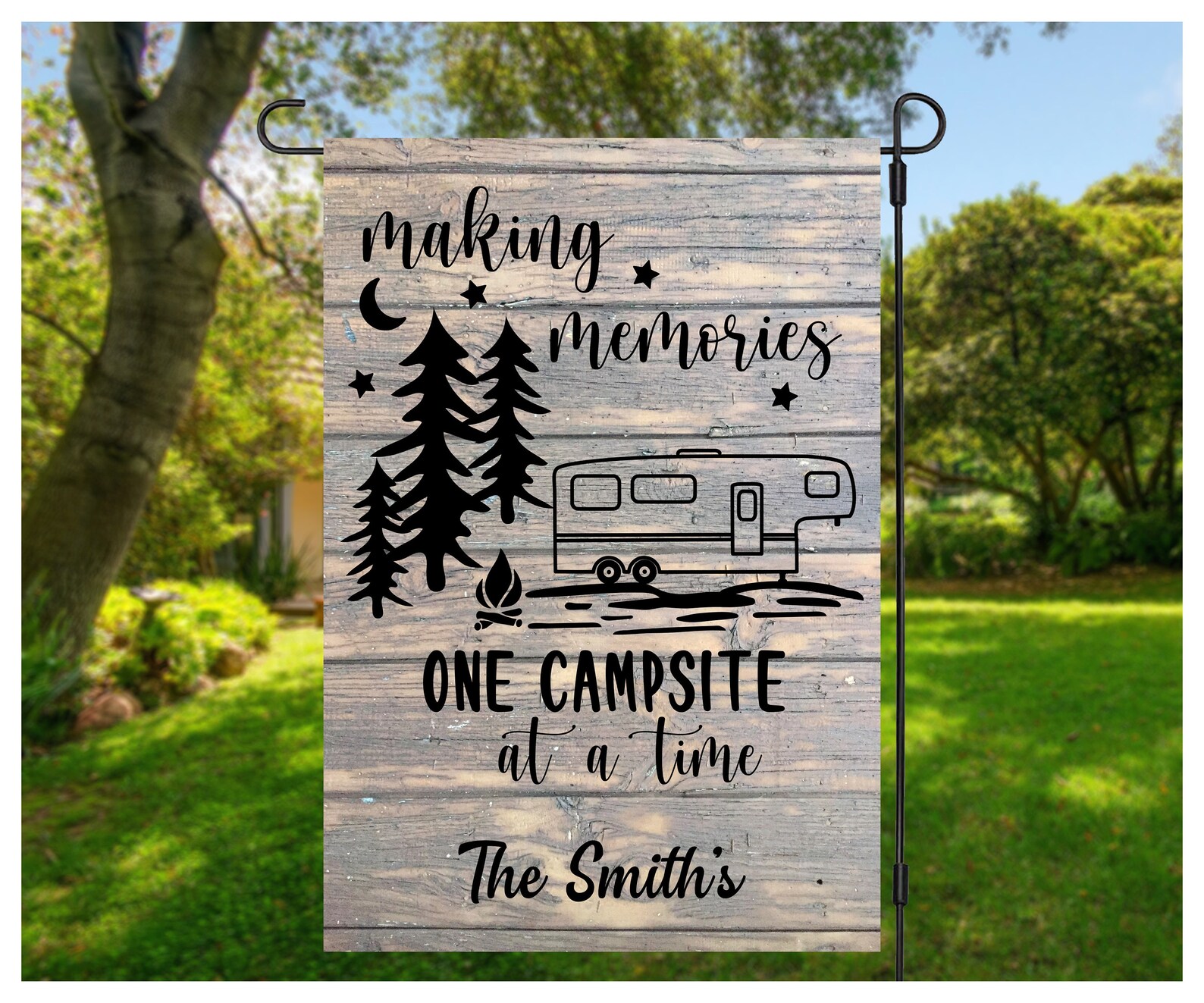 Custom Camping Flag Personalized Camping Sign Camping Etsy Canada