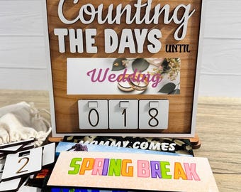 Wedding Countdown Sign, Counting Down The Days Until Wedding, Engagement Count down celebrations
