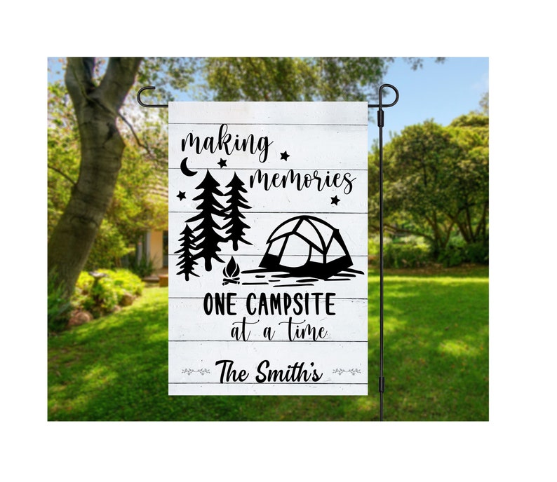 Custom Camping Flag Personalized Camping Sign Camping Etsy Canada