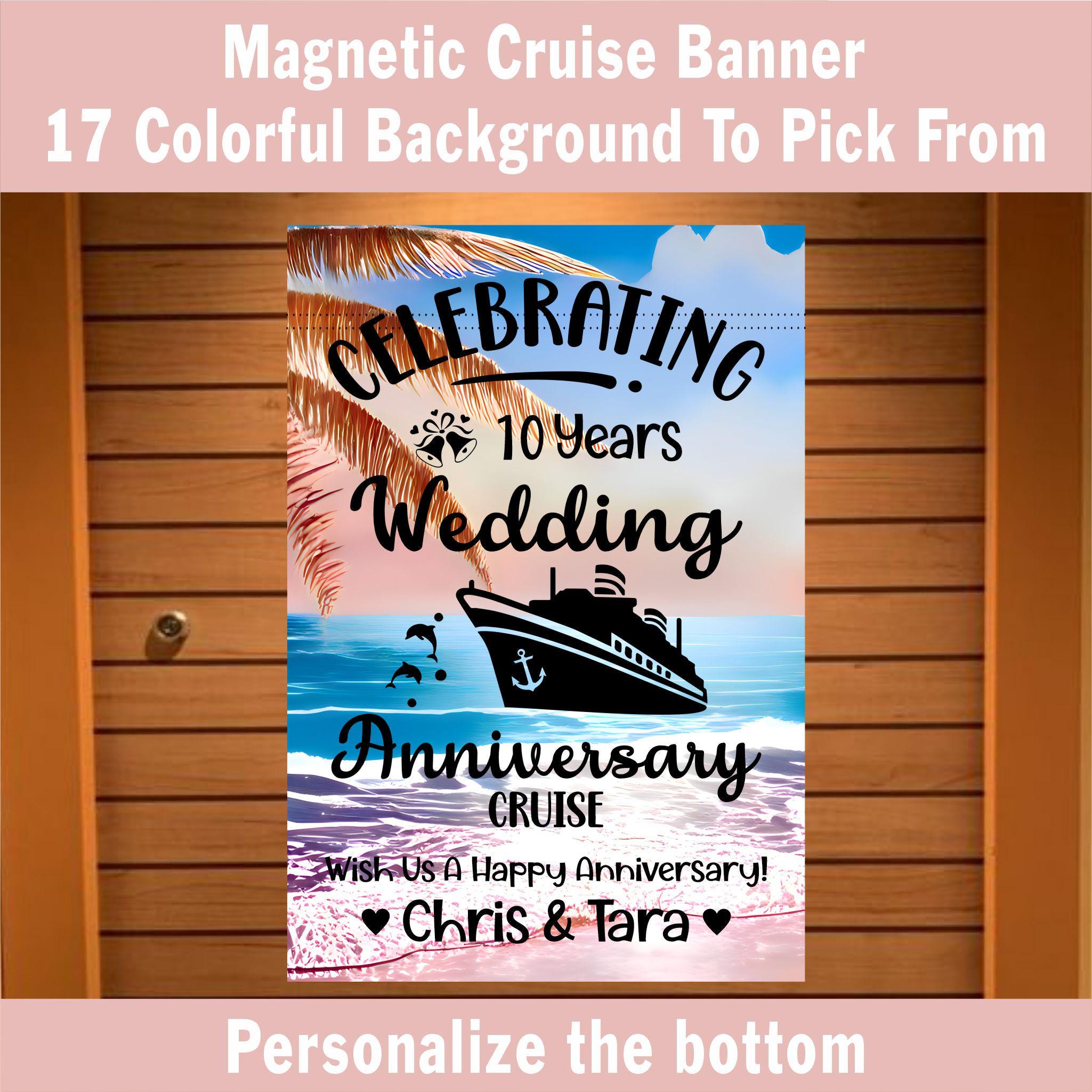 Personalized Anniversary Cruise Door Magnet, Cruise Ship Decor - Etsy
