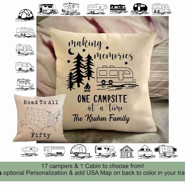 Camper Pillow Etsy