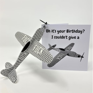 The Flying Fuck Funny Gift Set Carte d'anniversaire Avion Flying Fuck Adulte Rude Carte de vœux Fuck Plane Bundle Nouveauté Cadeau Insolite Bundle Lui