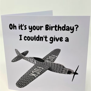 Carte d'anniversaire Flying Fuck pour adultes, célébration humoristique, minimaliste, grossier, père, mari, collègue, nouveauté, carte de vœux