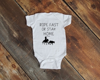 Rope Fast Rodeo Baby Bodysuit