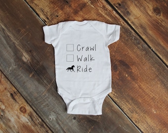 Crawl Walk Ride Baby Bodysuit