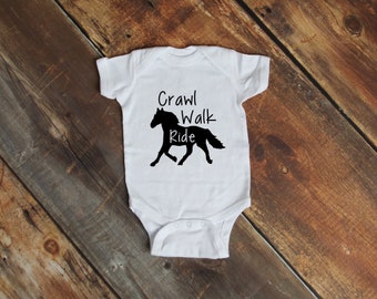 Crawl - Walk - Ride Baby Bodysuit
