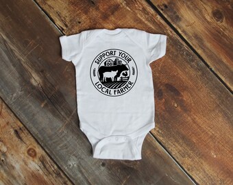Support Your Local Farmers Bodysuit, Farmers Market Bodysuit